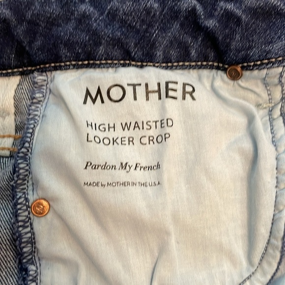 MOTHER High Waisted Looker Mid Rise Skinny Ankle Pardon My French Wash Size 27 - Picture 13 of 13